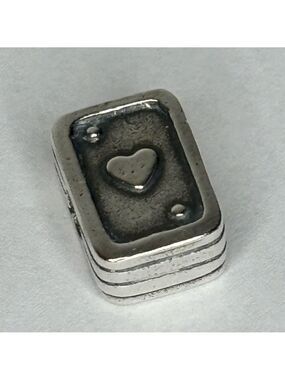 TROLLBEADS Playing Cards bead charm retired sterling silver marked 925S LAA